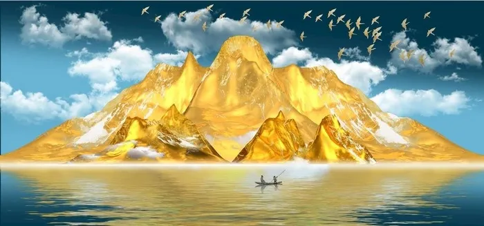 客厅山水装饰画图片(10689x5315)psd模版下载