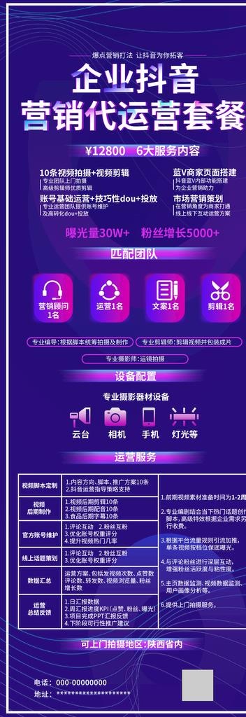 企业抖音代运营图片(1125x3000)psd模版下载