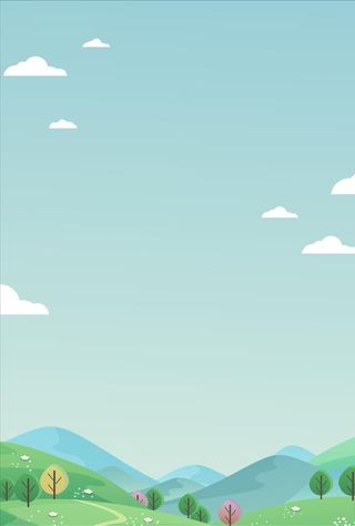绿色春天卡通海报背景图片