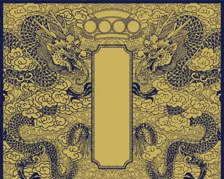 龙图线条矢量图图片