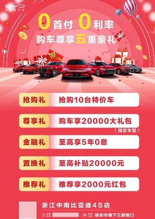 购车促销海报图片