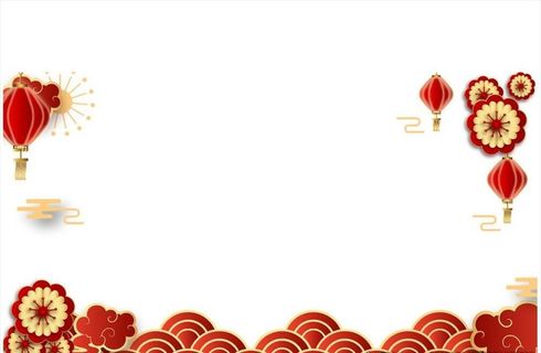 祥云底部 剪纸 新年 春节 灯图片