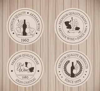 圆形葡萄酒标签图片