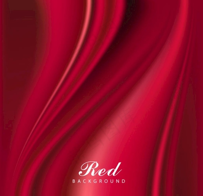 红色丝绸背景图片