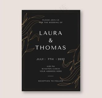 高端典雅贺卡请柬设计图片