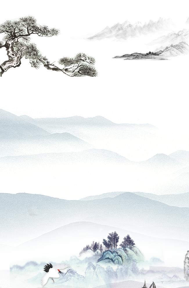 中国风背景图片(3543x5315)psd模版下载