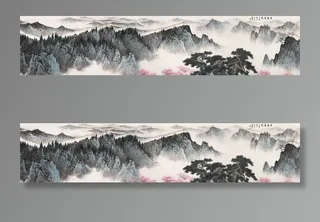 白雪石国画古塞春光图片