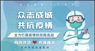 众志成城共抗疫情宣传海报图片
