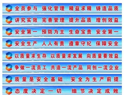 厂房安全生产宣传标语图片