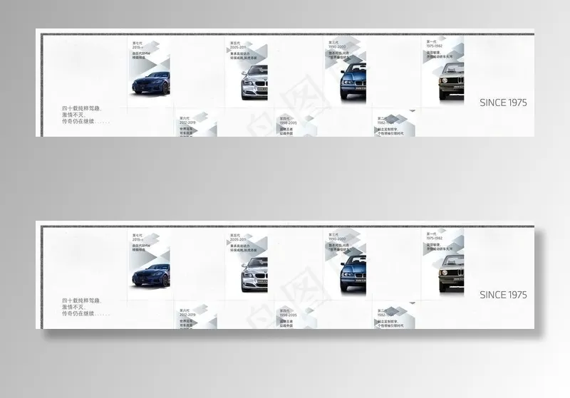 BMW 3系 历史墙 展板图片psd模版下载