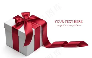 红丝带礼品盒高大上礼物图片