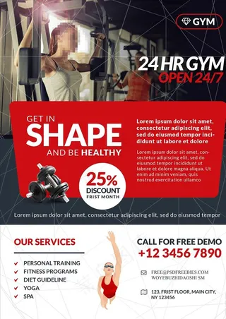 健身房海报图片