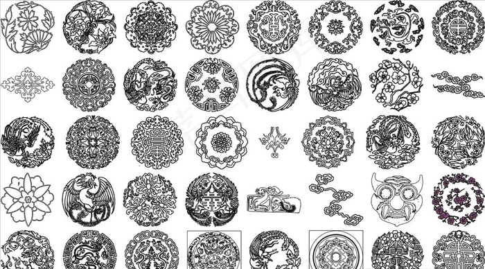 古代底纹图片cdr矢量模版下载