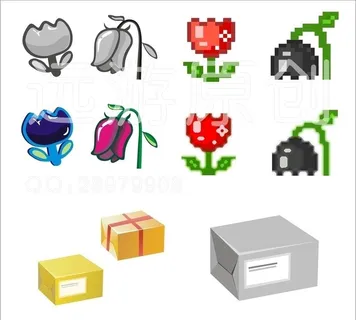 好评差评花设计 矢量图片