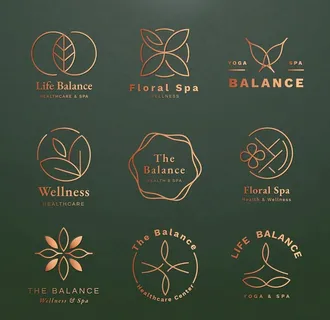 美容美体标签LOGO 矢量图片