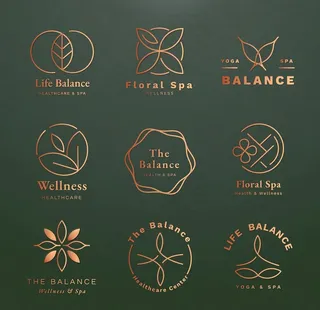 美容美体标签LOGO 矢量图片