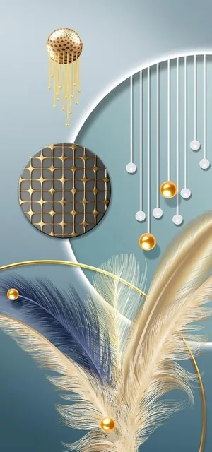 羽毛装饰画图片