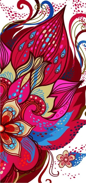 红色矢量花朵图片