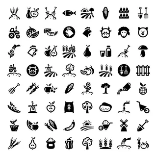 农村田园图标图片