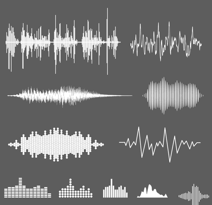 声音波纹图片ai矢量模版下载