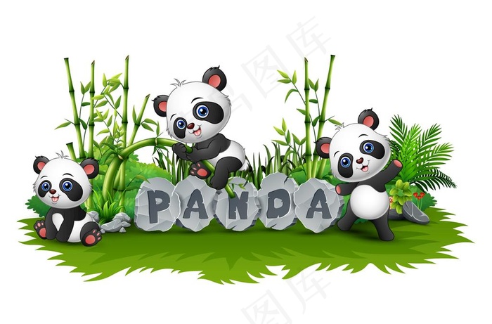 熊猫图片eps,ai矢量模版下载