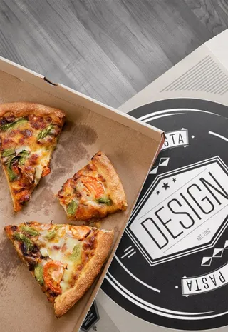 披萨包装样机图片