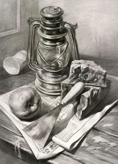 静物素描图片 静物素描图片