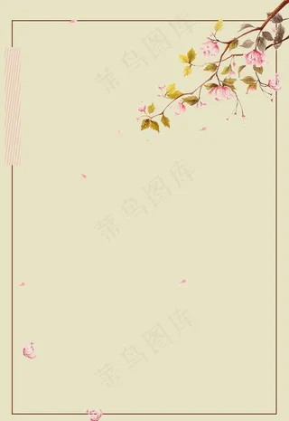 海报边框梅花背景图片