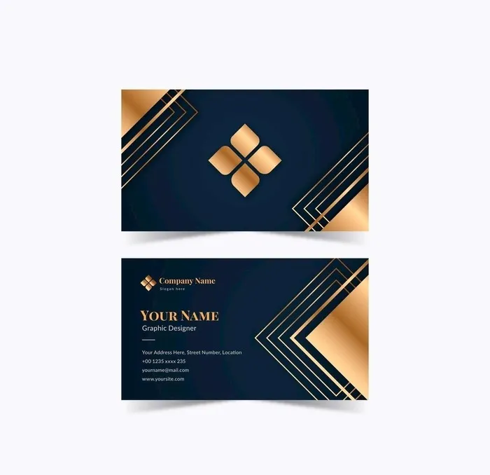 黑色名片图片ai矢量模版下载