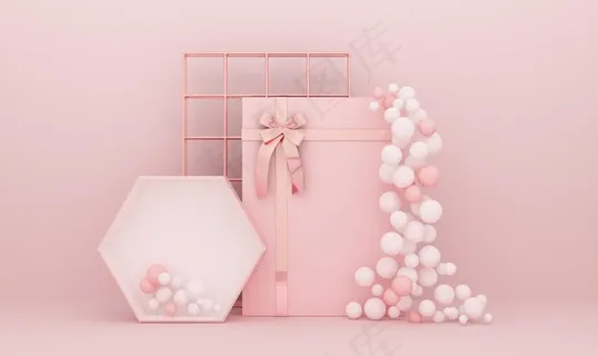 清新几何c4d背景图片简约海报 清新几何c4d背景图片简约海报