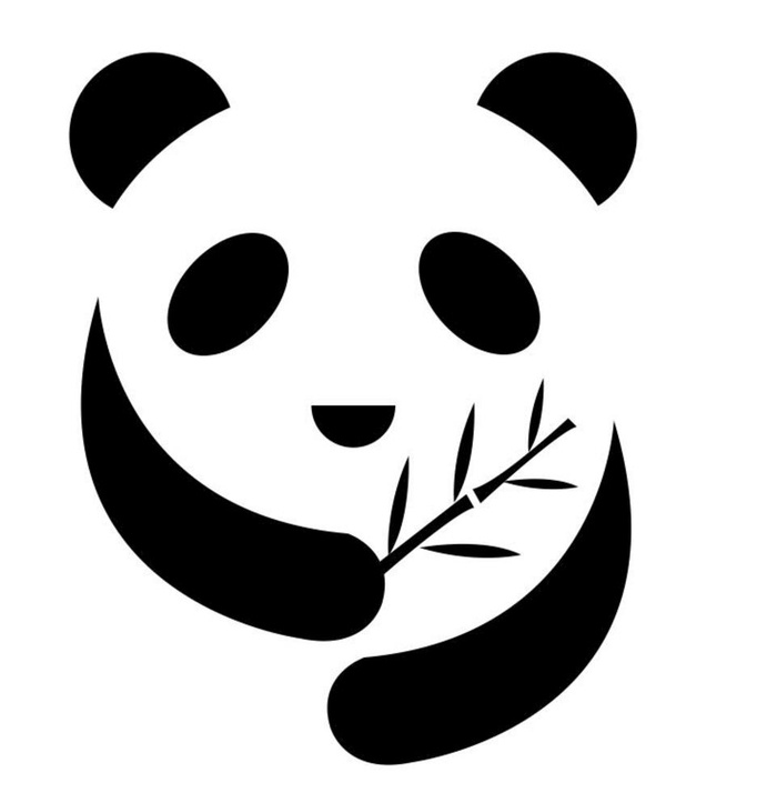小熊猫 黑色 竹子图片cdr矢量模版下载