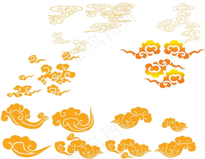 祥云图片(14666x11811)psd模版下载