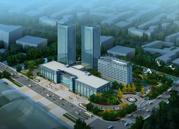 城市鸟瞰图图片(4200x3150)psd模版下载