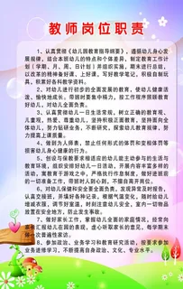 教师岗位职责图片