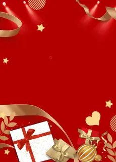 红色丝带礼物背景图片