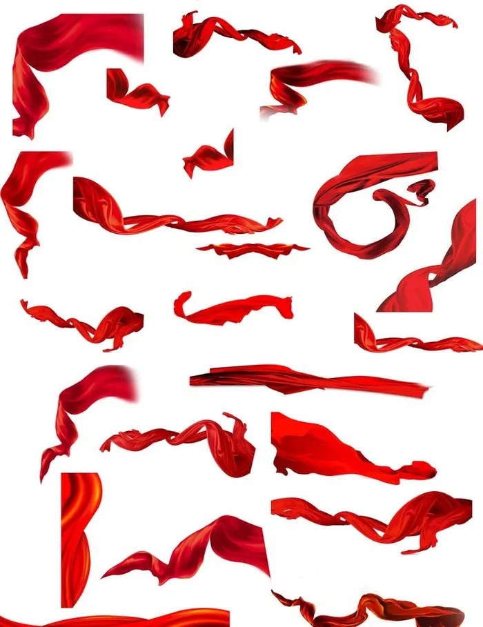 红绸带图片(1772x2374)psd模版下载