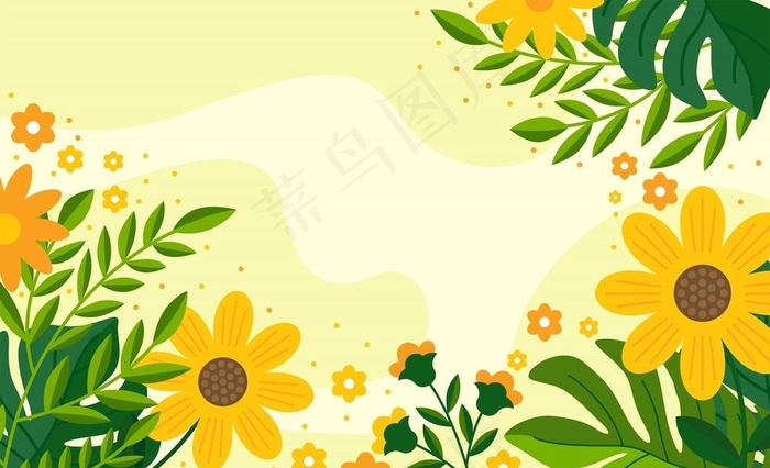 花朵背景 植物        图片ai矢量模版下载