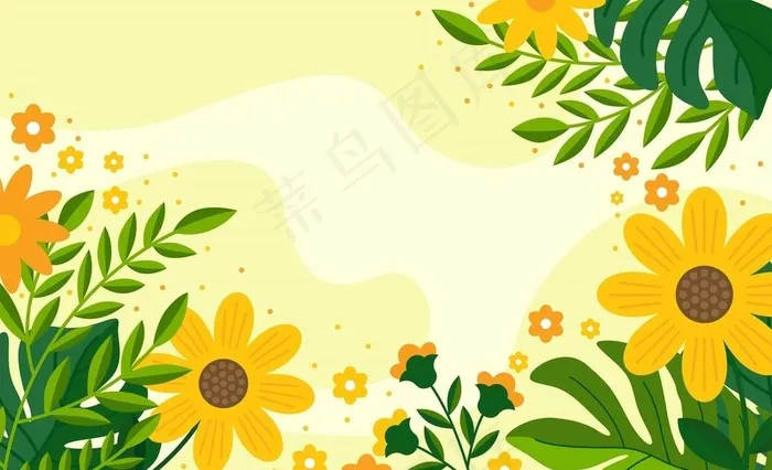 花朵背景 植物        图片ai矢量模版下载