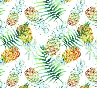 菠萝 叶子 手绘背景图片