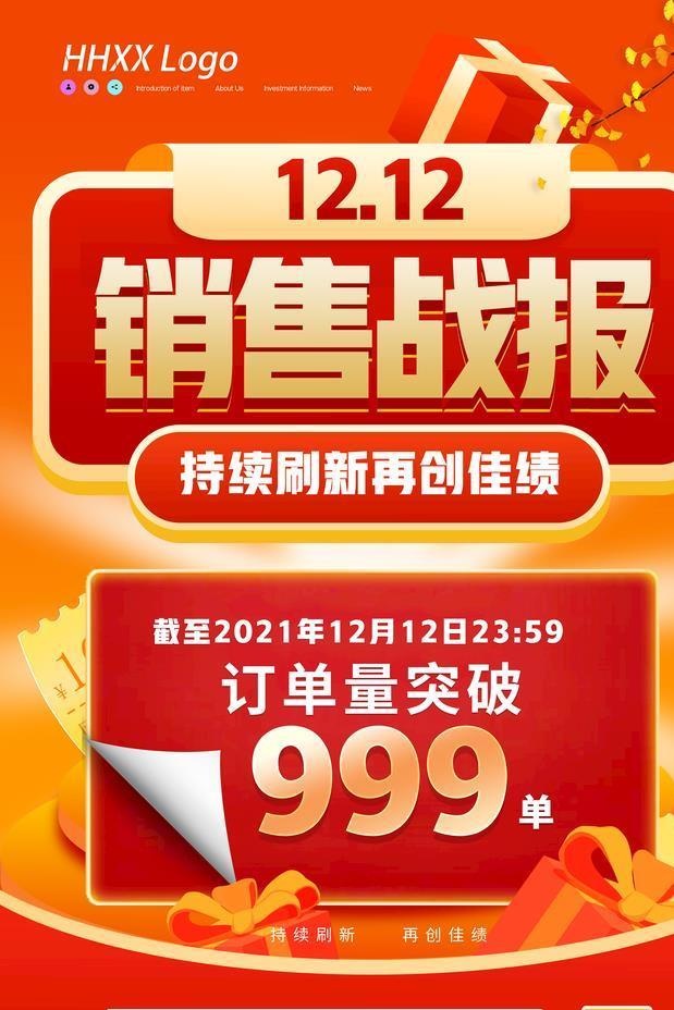 销售战报图片(3543x5315)psd模版下载
