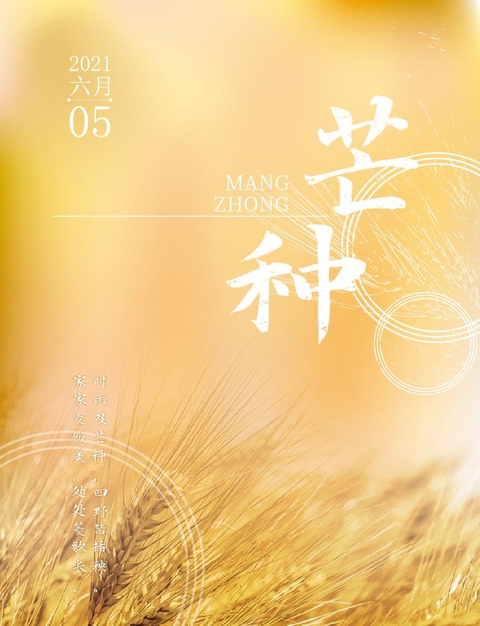 芒种海报图片eps,ai矢量模版下载