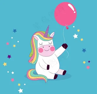 卡通独角兽图片