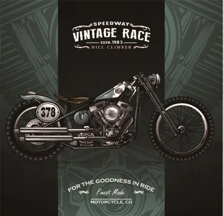 卡通摩托车图片