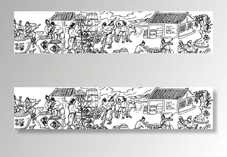 酿酒图平面图图片