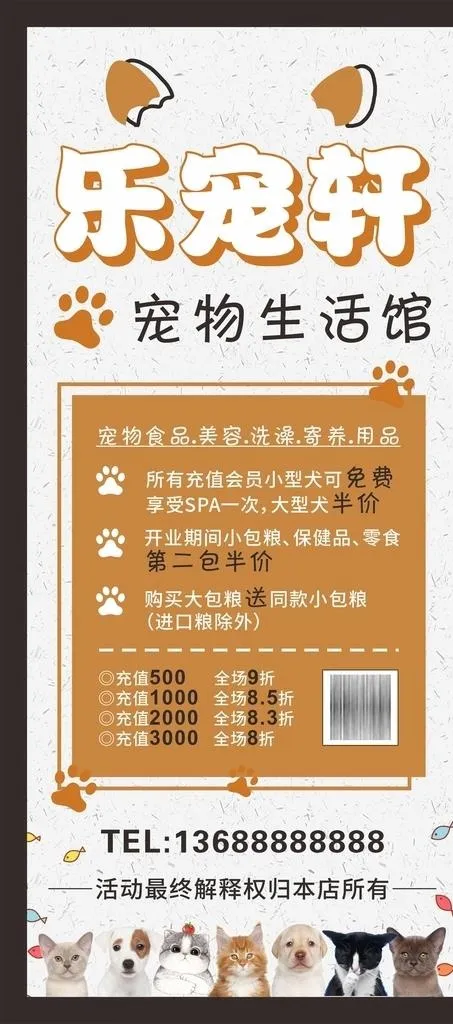 宠物店展架图片cdr矢量模版下载