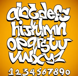 涂鸦字母图片