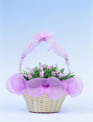 玫瑰花篮图片