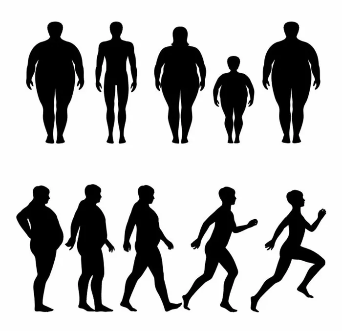 胖人剪影图片cdr矢量模版下载