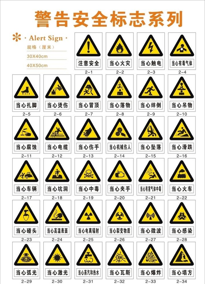 警告安全标志图片cdr矢量模版下载