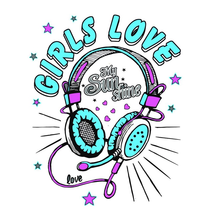 炫酷风耳机卡通设计图片